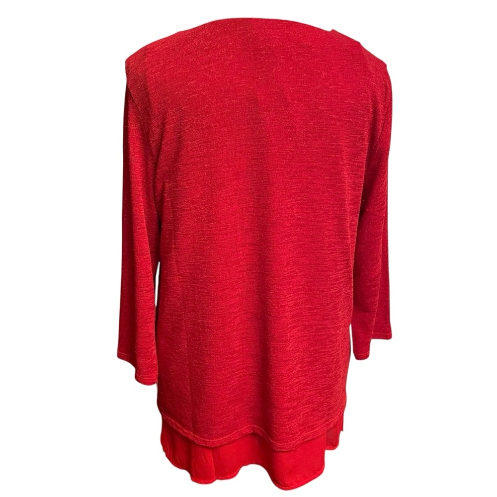 Chico's Red Tunic Top - Picture 2 of 5